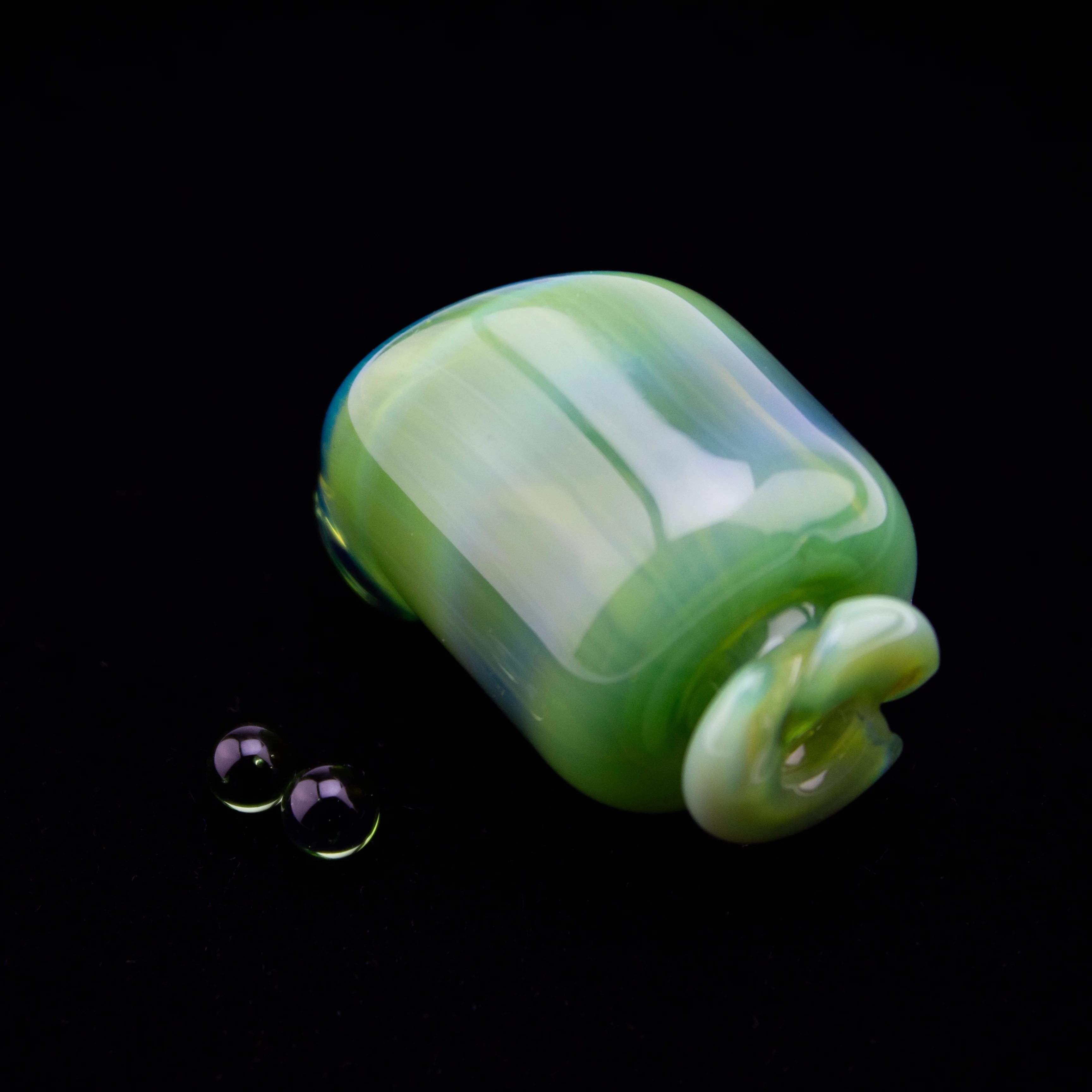 Dense Green Energy Pivot Spinner Tip & Pearls #KZM41 - Image 2