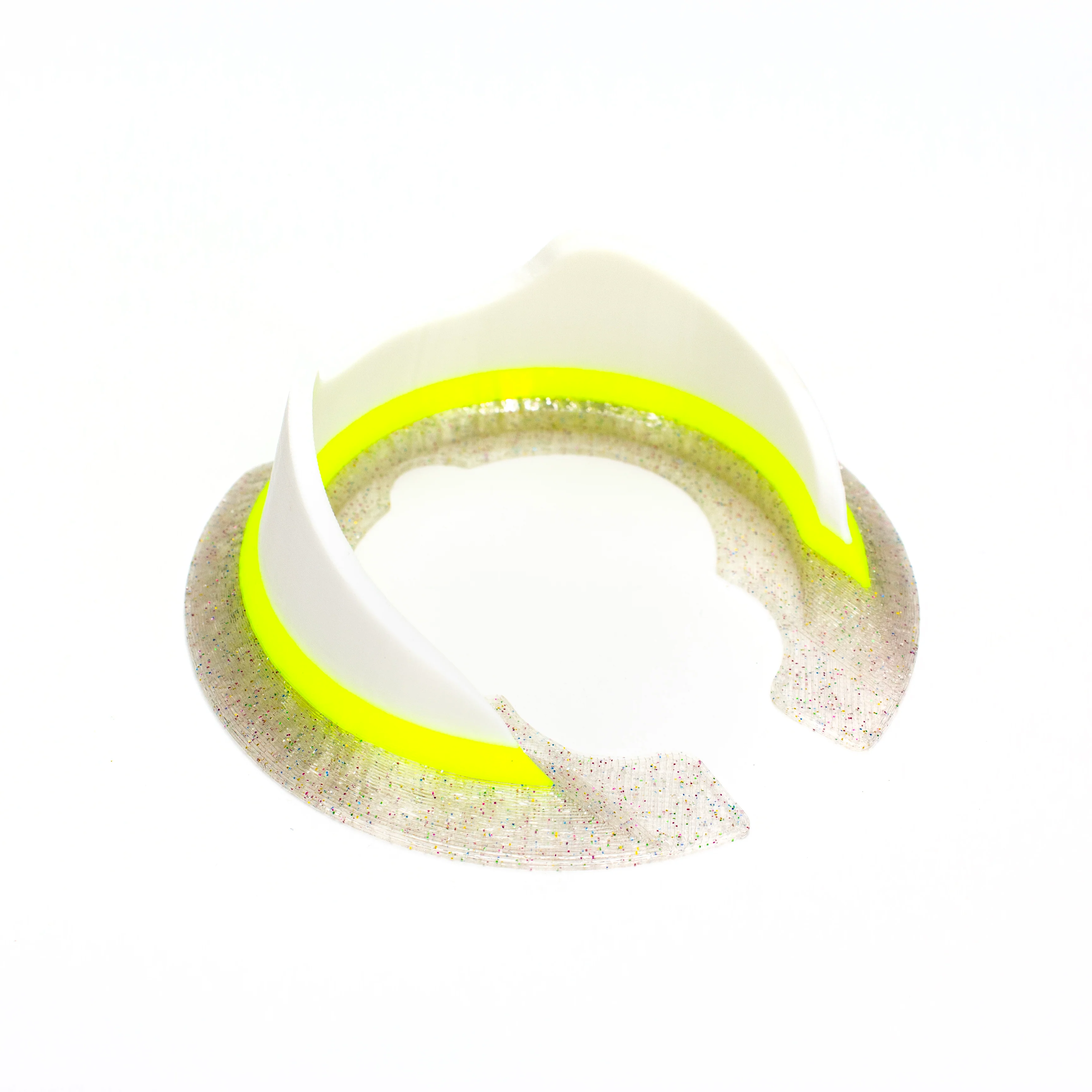 Derek Holtz - White, Neon Yellow & Sparkle Clear Peak Pro Base #DHZ31