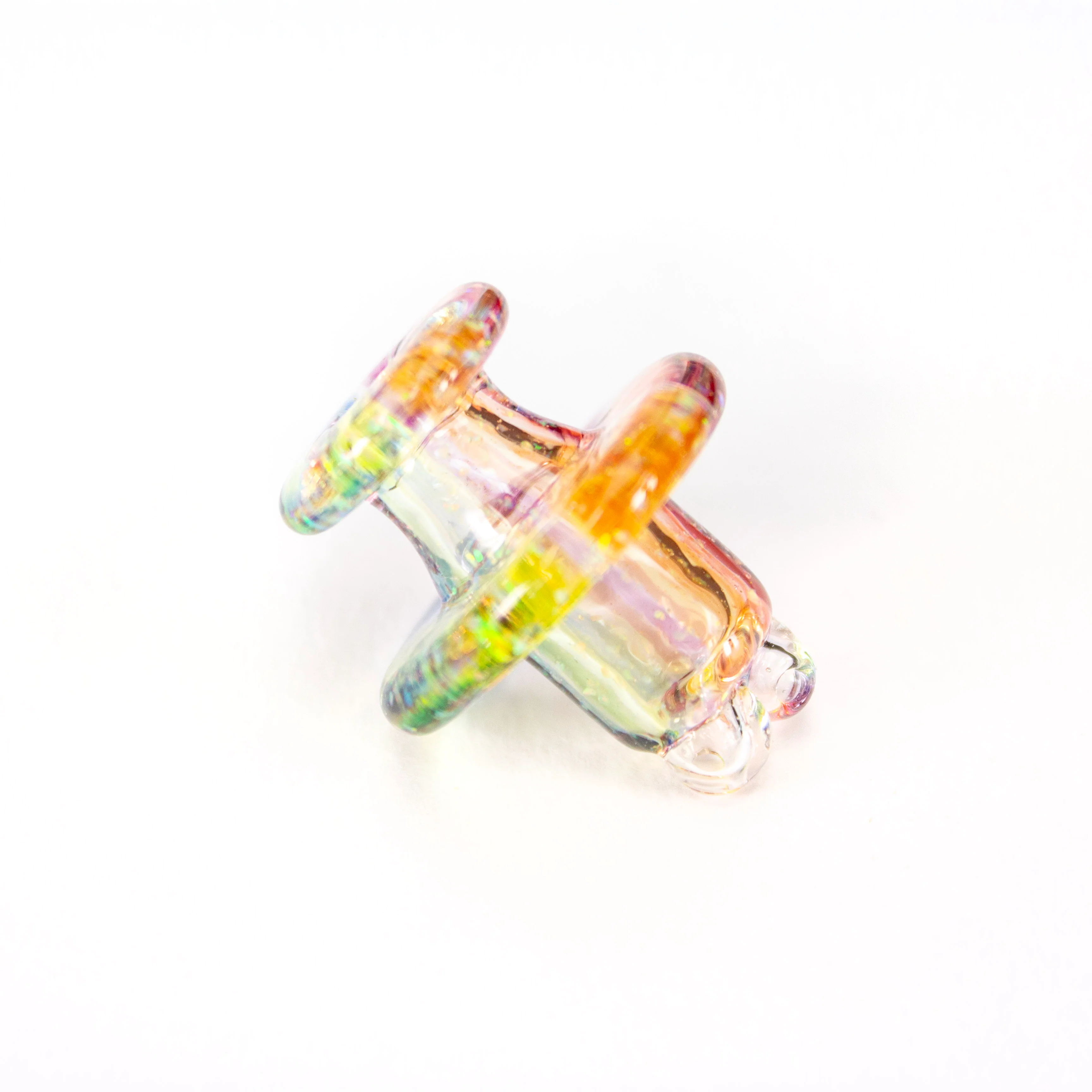 Rainbow Stripe Crushed Opal 3DXL Spinner Cap #SAN109